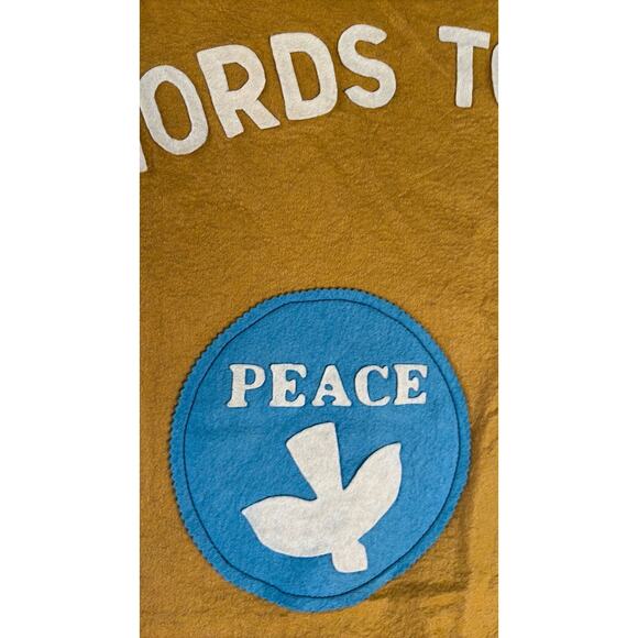 vintage 70s felt Girl Scout banner flaw - Picture 2 of 3